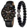 Men's Versatile Fashion Two-Eye Business Wristwatch