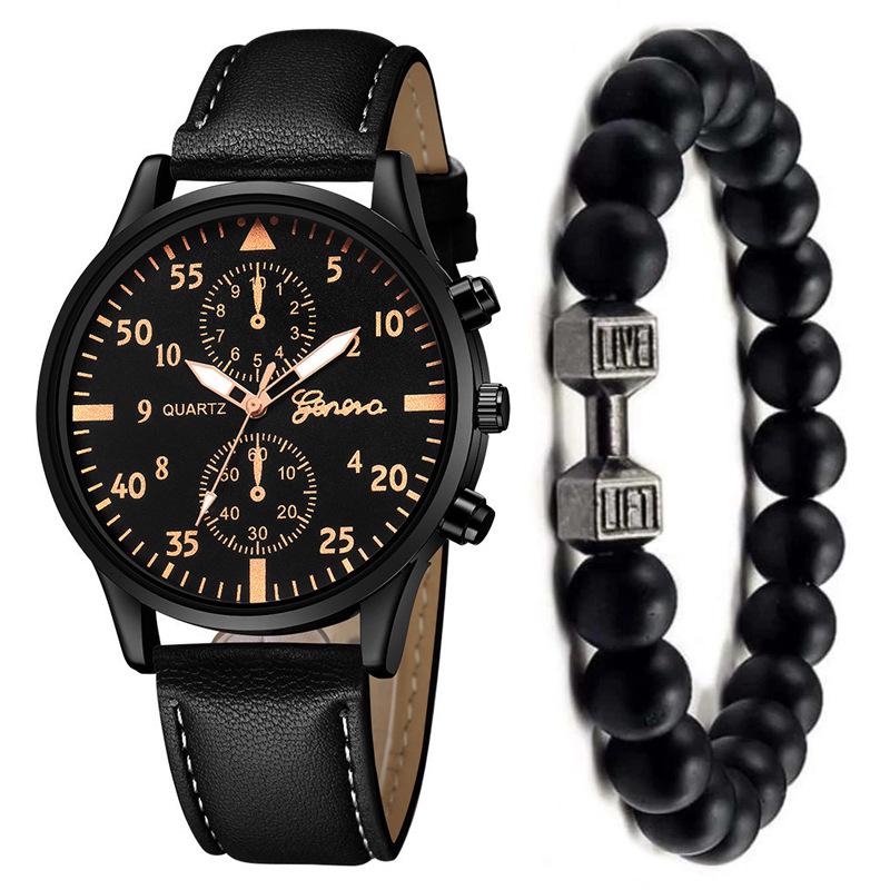Men's Versatile Fashion Two-Eye Business Wristwatch