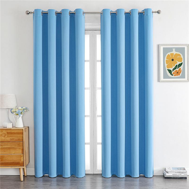 1PC Solid Color Thickened 95% Blackout Curtains High Precision Thermal Insulated Window Drapes Home Decor