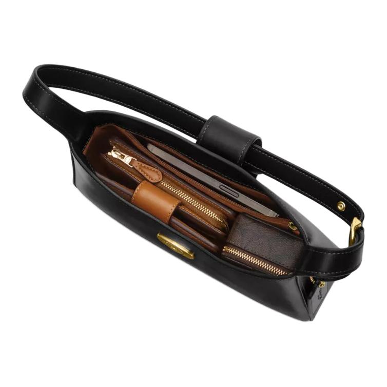 Coach Eliza 25 Cavallo e Carrozza Fibbia Metallica Borsa a Spalla in Pelle Media da Donna Borsa a Spalla Nera CAA93-IMBLK