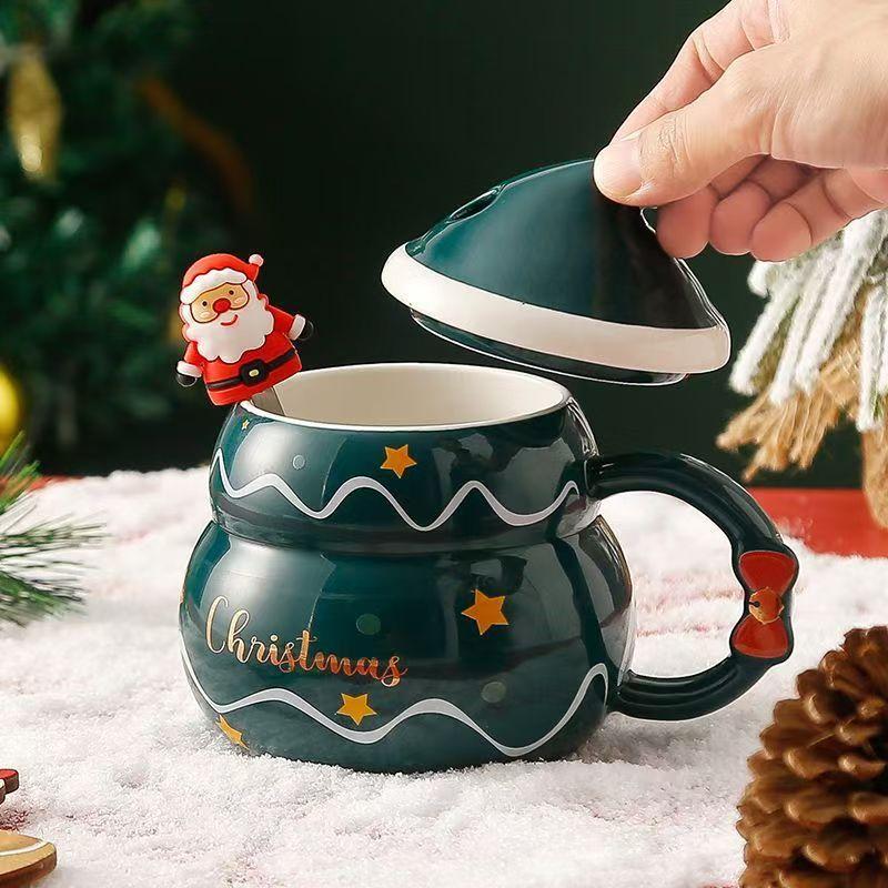Creative Christmas Gift Snowman Ceramic Cup Large Capacity Mug Cartoon Souvenir Cup Gift Water Cup Student