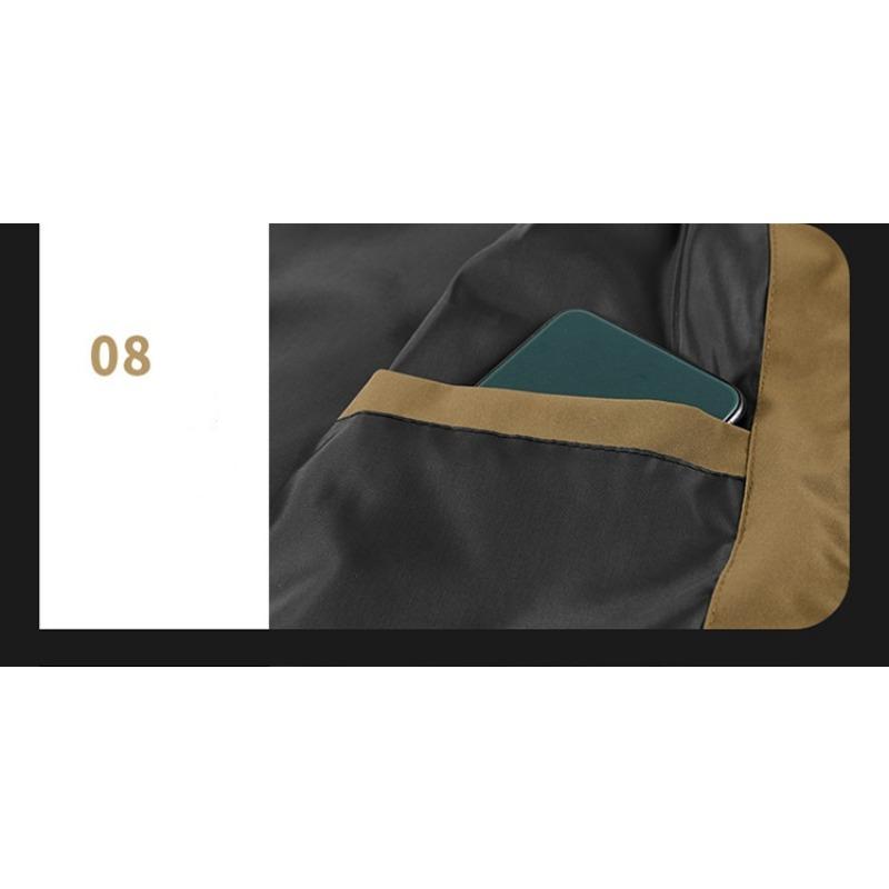 Herrenjacke Frühling Herbst Stehkragen Winddicht Lässige Oberbekleidung Herrenmantel Bomberjacke