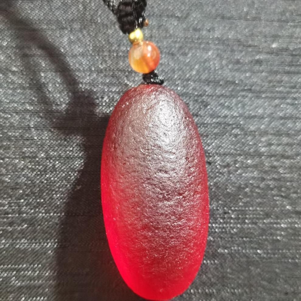 Korla Wüstenmeteorit Roter Energiestein Anhänger