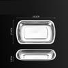 Stainless Steel Square Plate Serving Tray Easy Clean Snack Food Holder for Home Restaurant Coffee Shop