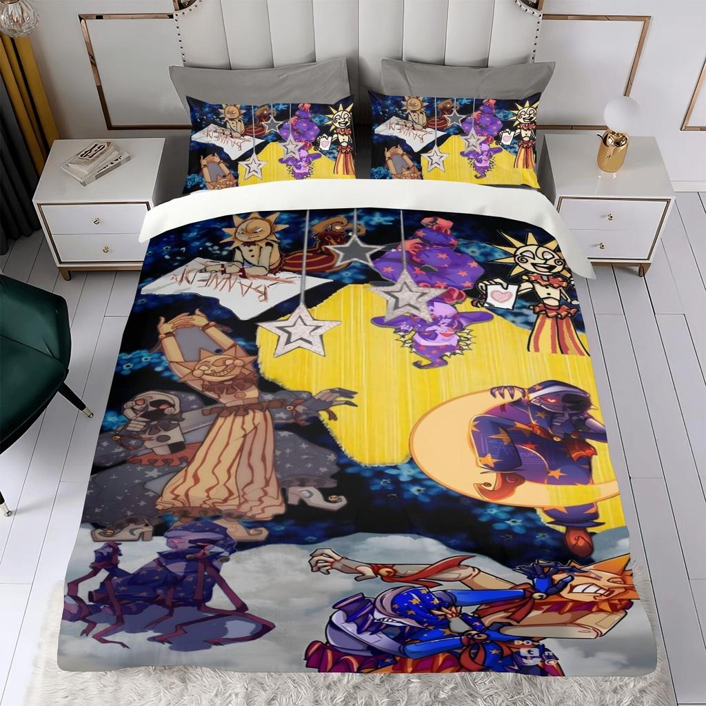 Cartoon Sundrop Moondrop Duvet Cover Pillowcase Bedding Set Kids Boy Bedroom Decoration Gift Single Double Large Size