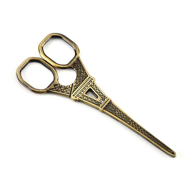 1ks Vintage Tower Nůžky Bronzová Barva Pokovená Nerezová Ocel Utility Nůž Řezačka na Papír Domácí DIY Umění Škola