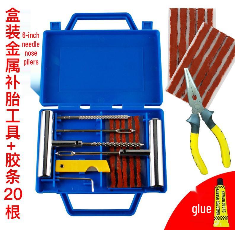 Notfall-Reifenreparaturset für Autos & Motorräder - Schnellversiegelungs-Klebestreifen & Flüssigkeit