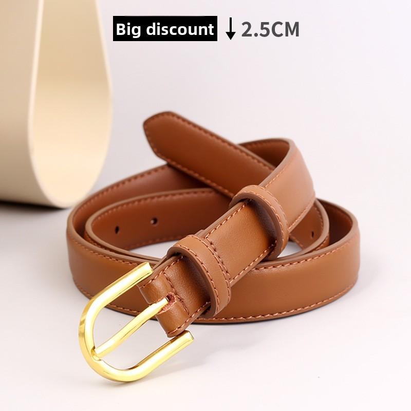 Leather Womens Belt Fashion Casual Metal Buckle For Jeans And Dress Up