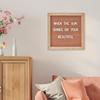 Wooden Frame Changeable Felt Letter Board with Symbols & Numbers for Home Office - Message Display Board