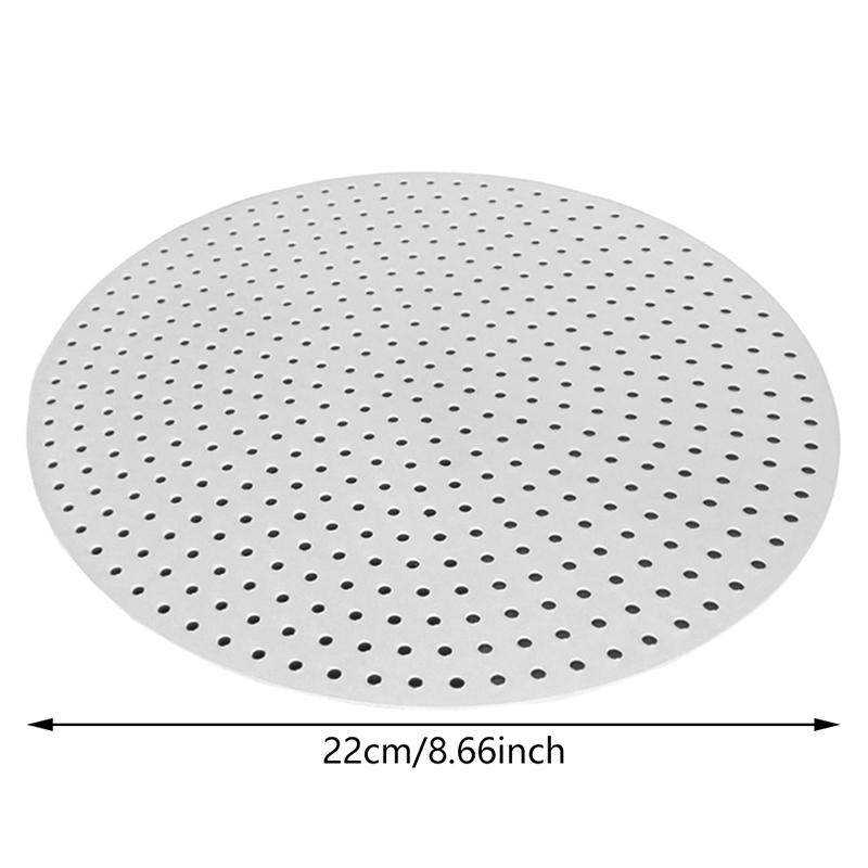 1Pc White Round Rice Steamer Mat Paper Silicone Thickened Non Stick Pads Buns Baking Pastry Mesh Mat Cooking Tools