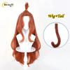 Anime Chainsmoker Cat Aruko Sakai Long 80cm Orange Brown Cosplay Anime Wig Heat Resistant Hair Halloween Party Wigs