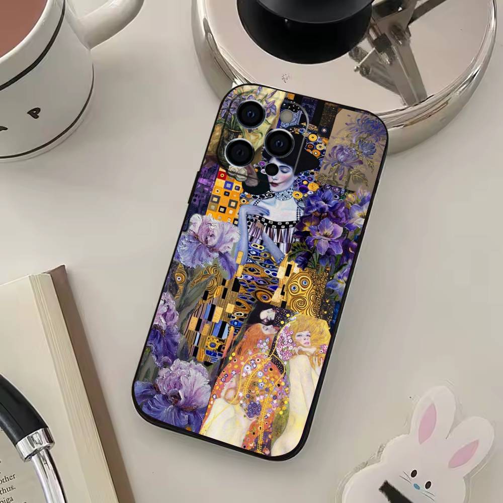 G-Gustav K-Klimt The Kiss Painting Phone Case Silicone Soft For IPhone 17 16 15 14 13 12 11 XS Plus Pro Max Plus