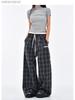 Women's Retro Double-Waist Wide-Leg Pants, High-Waisted Loose Fit, Spring/Autumn 2025 Collection