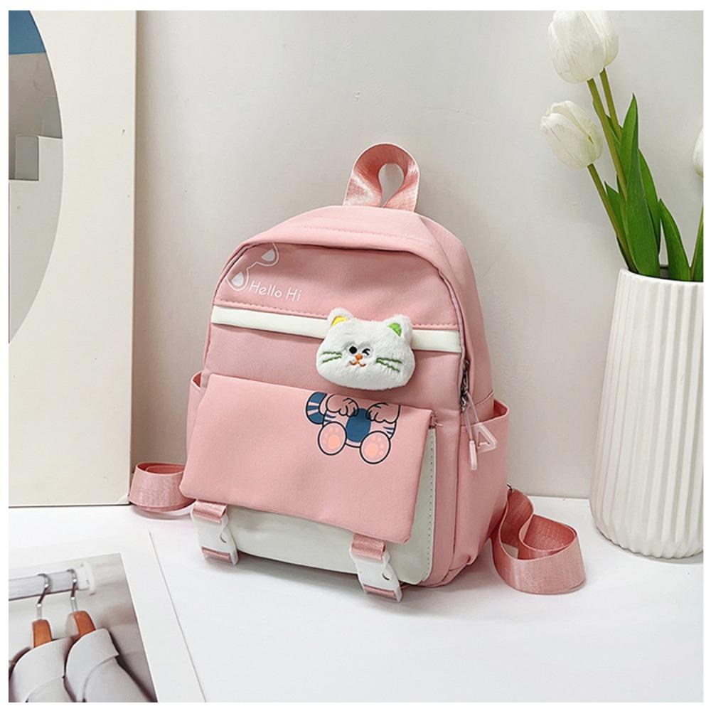 Children's school bag cute fashion casual bag 3-10 years old trend student backpack kitten doll backpack