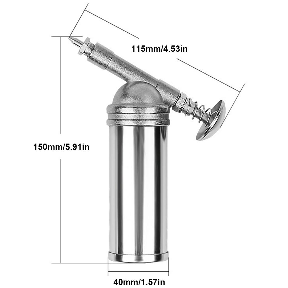 80CC Kapazität Mini Fettpresse Maschine Edelstahl Manuelle Butterpresse Tragbarer Fettspender Hochdruck Öl Handwerkzeuge