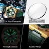 POEDAGAR Orologio da uomo di lusso alla moda Impermeabile Luminoso Cronografo Data Quarzo da polso Moda Sportivo Pelle Orologi