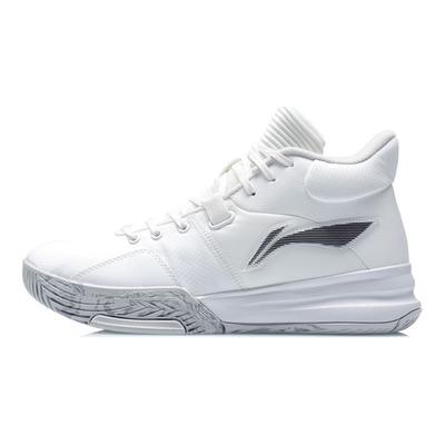 Lightweight Shock Absorbing Non-Slip Durable Mid-Top Basketball Shoes Men Sneakers White ABPQ039-5