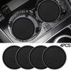 4pcs Car Coaster Non-Slip Silicone Mat For Car Water Cup Auto Interior Anti-Slip Cup Pad Drink Holder Mat Decoration Accessories Cup Holders 5