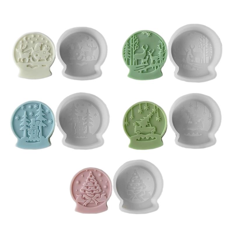 Silicone Christmas Theme Mold for Handmade Candle and Soaps Home Decoration Mould Easy Release Aromatherapy Mould
