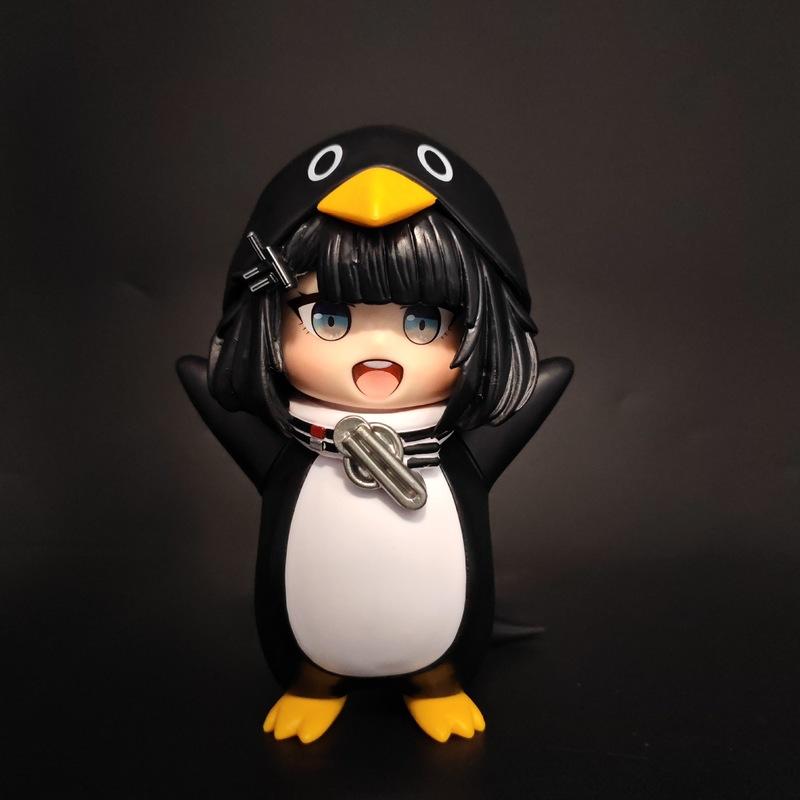 Nieuw Schattig Gugu Gaga Kleine Pinguïn Meisje Admin Anime Figuur Model Speelgoed Desktopdecoratie van computerkast Verrassings Collectie Cadeau black
