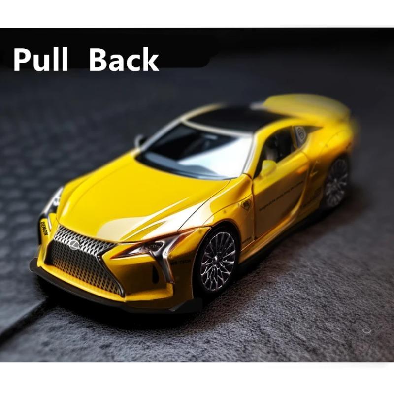 1/32 LEXUS LC500 Alloy Sports Car Model Diecast Metal Toy Racing Vehicle Car Model Simulation Sound and Light Collection Children Gift