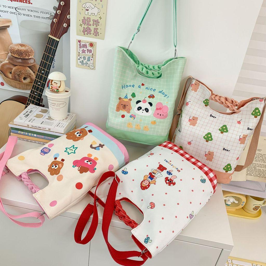 Childrens Cute Cotton School Bag With Animal Pattern For Daily Wear