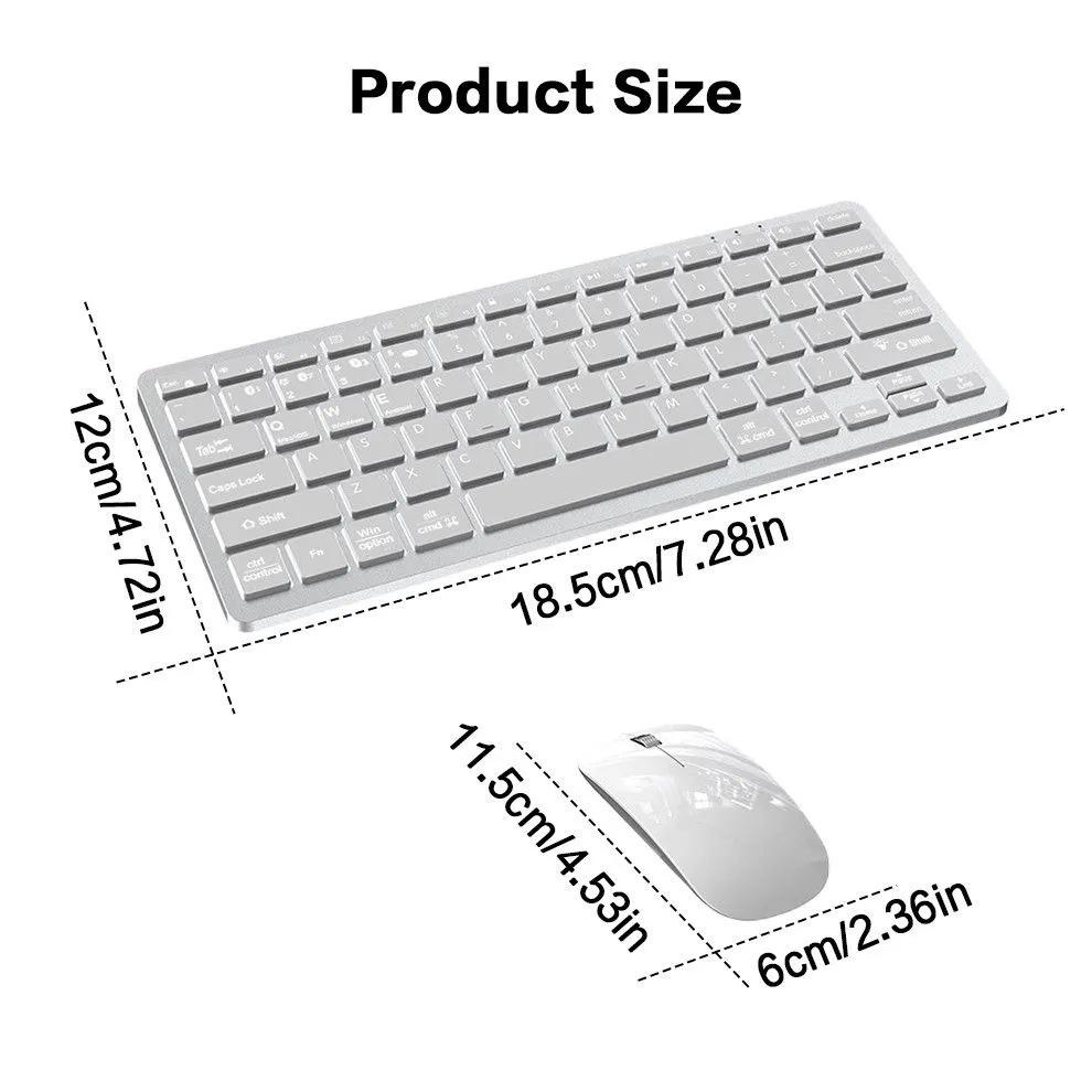 2.4G Dual-Mode Wireless Keyboard & Mouse Set with LED Backlight, Silent for Office Use