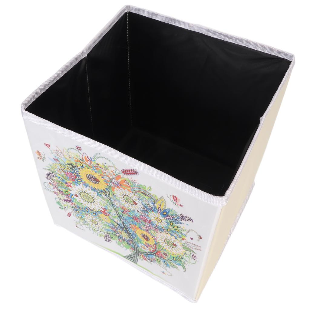 Folding Storage Box with Rhinestone Painting Kit DIY Three Dimensional Effect Storage Box for Home
