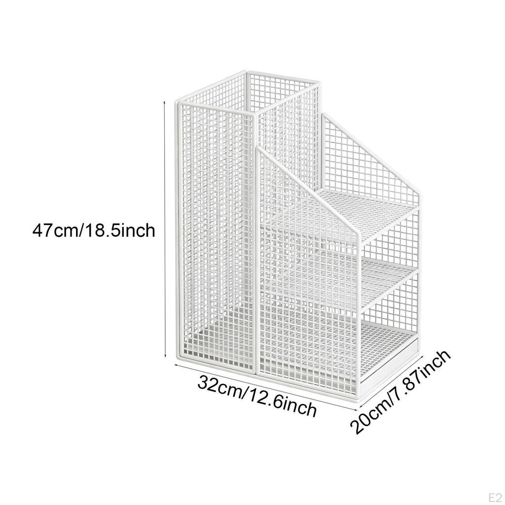 Umbrella Stand Cane Organizer Holder Portable Large Capacity White Stable Container Metal