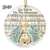 Christmas Fireplace Hanging Ornaments Sea Glass Hymn Ornaments, Handmade Music Sheet Nativity Decoration, Holiday Party Supplies Acrylic Art Christian