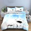 Crane Themed Decor Art Set Soft Comfortable Duvet Cover Bedding Set Included 1*Duvet Cover & 2*Pillowcases, Gift