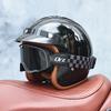 Orz-058C Retro Motorcycle Helmet, Men's and Women's Motorcycle Safety Helmet, Electric Car Four Seasons 3/4 Half Helmet