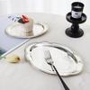 ZISIZ European Style Silver Decorative Serving Tray