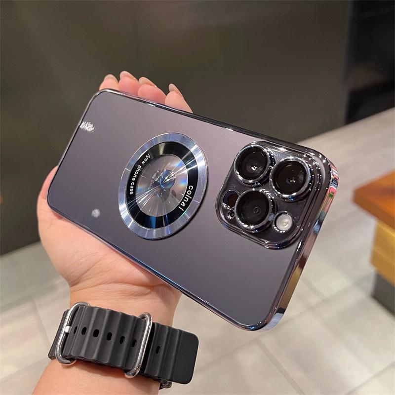 Luxury Magsafe Wireless Charge Hard PC Case Transparent For iPhone 14 13 12 11 Pro Max 7 8 Plus X Xs XR Max Magnetic Cases Cover