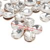10pcs Zinc Alloy Flower Rhinestones Rhinestone Crystal Crystal Charms Flat Back Charms  Beach Bag