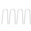 4 Pcs U Shaped Nail Tent Ground Staple High Hardness Stainless Steel Garden Pegs Securing Lawn Supplies