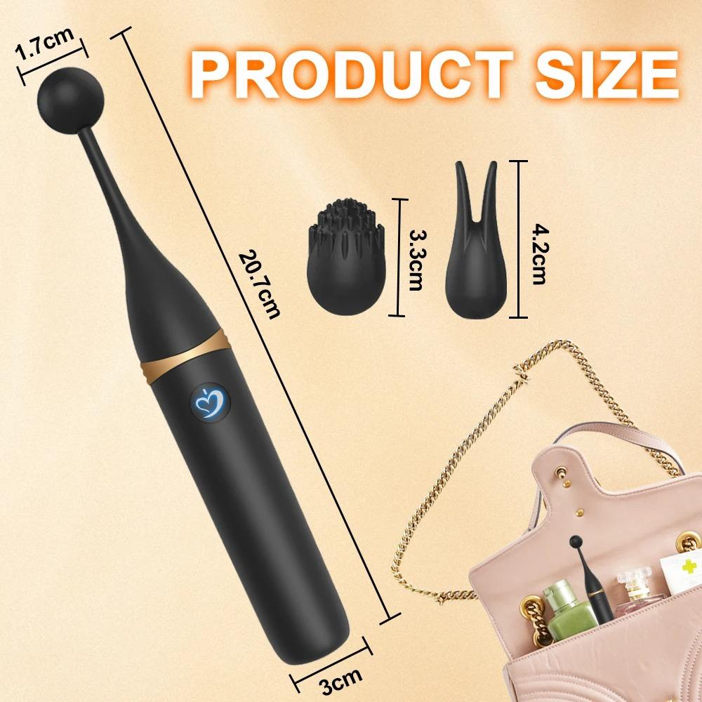 Premium 10-Speed G-Spot & Clitoral Silicone Vibrator with 3 Heads – Waterproof Rechargeable Female Masturbation Toy for Adults