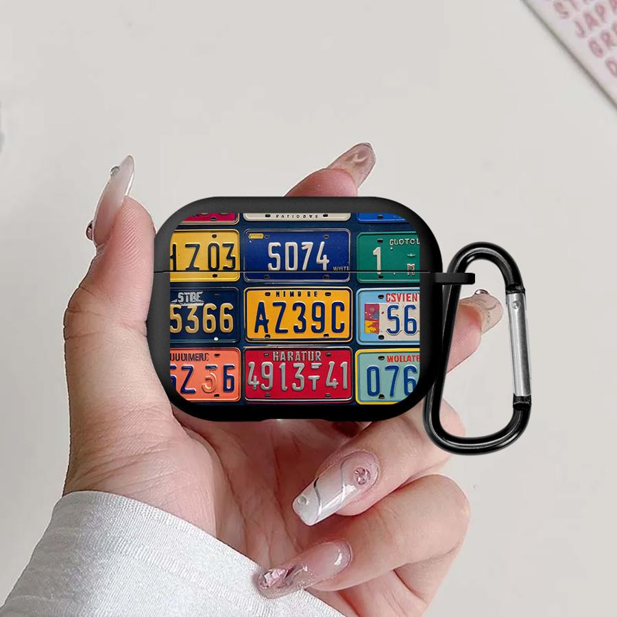 

Retro License Plate Design Earphone Cases Cover Case For Airpods 2 Pro3 1 Pro 3 Pro2 4 Airpods 1