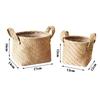 Braided Jute Cloth Flowerpot Storage Basket Cotton Linen Blended Desktop Storage Box Kids Toys Sundries Organizer Laundry Basket