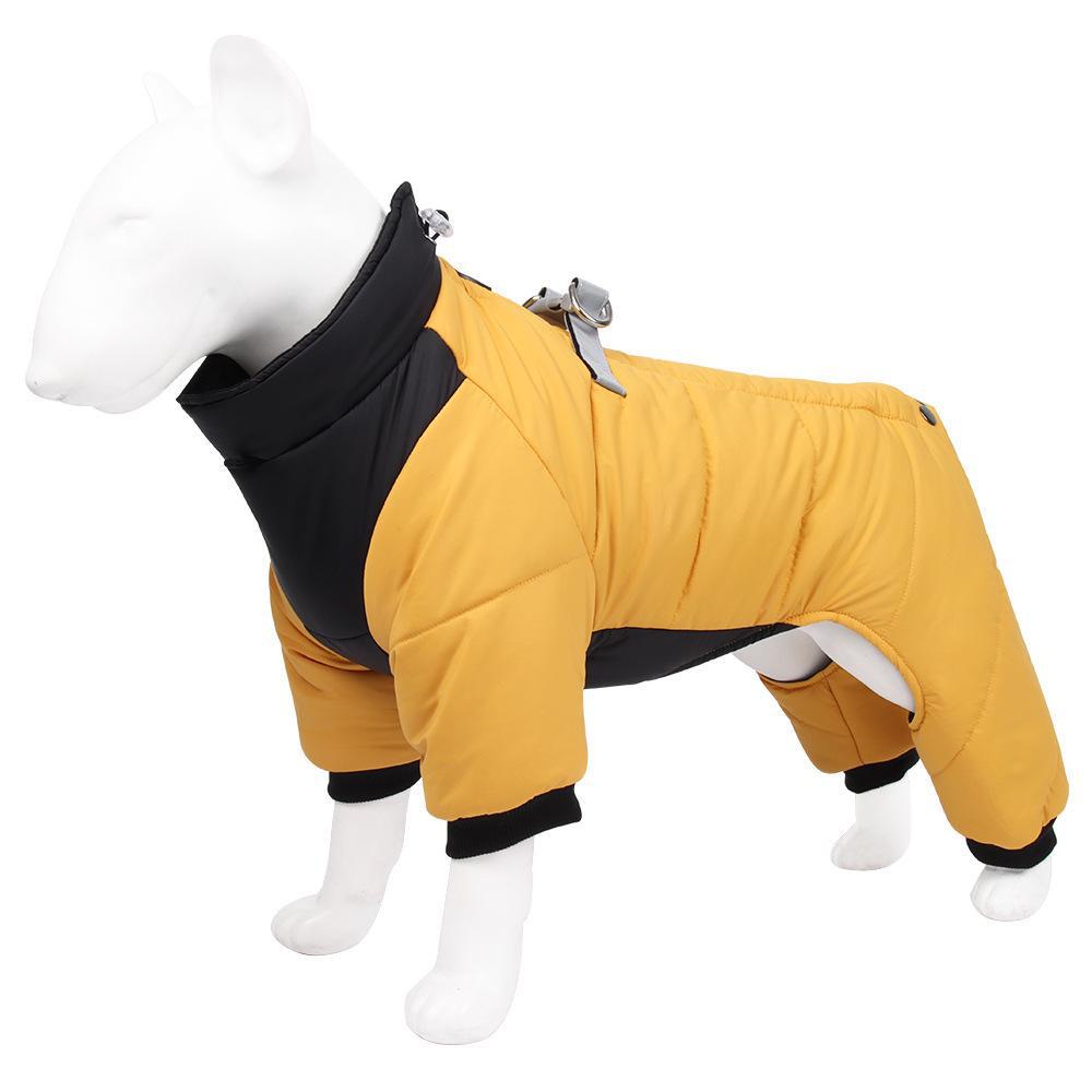 Waterproof Winter Warm Dog Coat - Thick Cotton Four-Legged Jacket