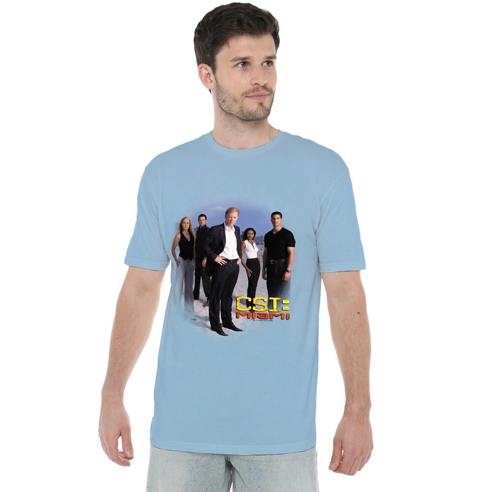 Csi Miami Cast T-Shirt S-2XL Light Blue XXL