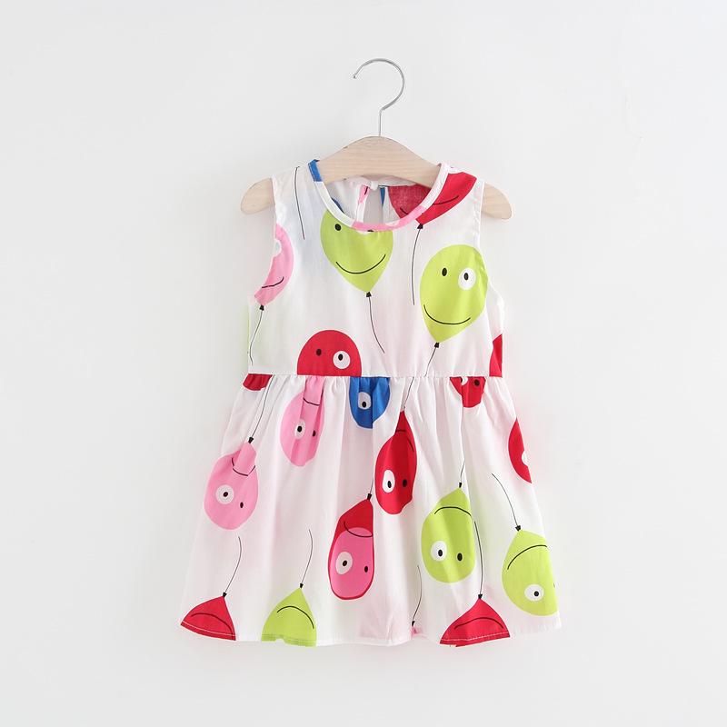 

Spot Cotton Girls Summer Tank Dress, Korean Style Princess Dress for Children. 130cm
