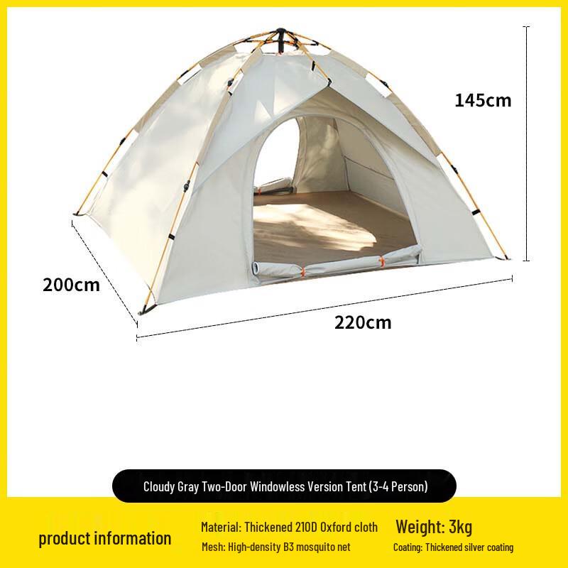 Yuzhan Outdoor Pop-Up Camping Tent 3-4 Person