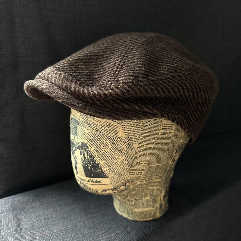Nieuwe Trendy Vintage Geruite Newsboy Pet Mannen Vrouwen Retro Tweed Platte Ivy Chauffeursmuts Warme Wol Geruite Baret Herfst Winter Hoofddeksel
