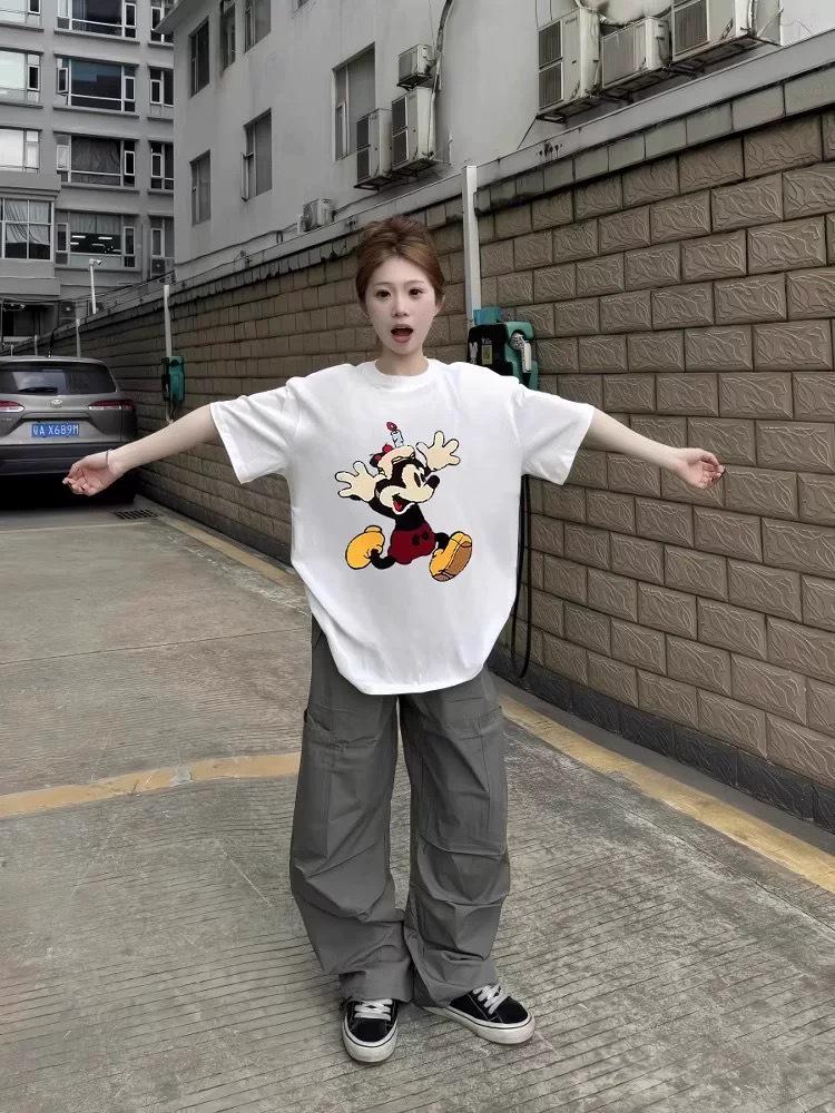Women's Plus Size Pure Cotton Korean Style Loose Short Sleeve T-Shirt - New Summer Design