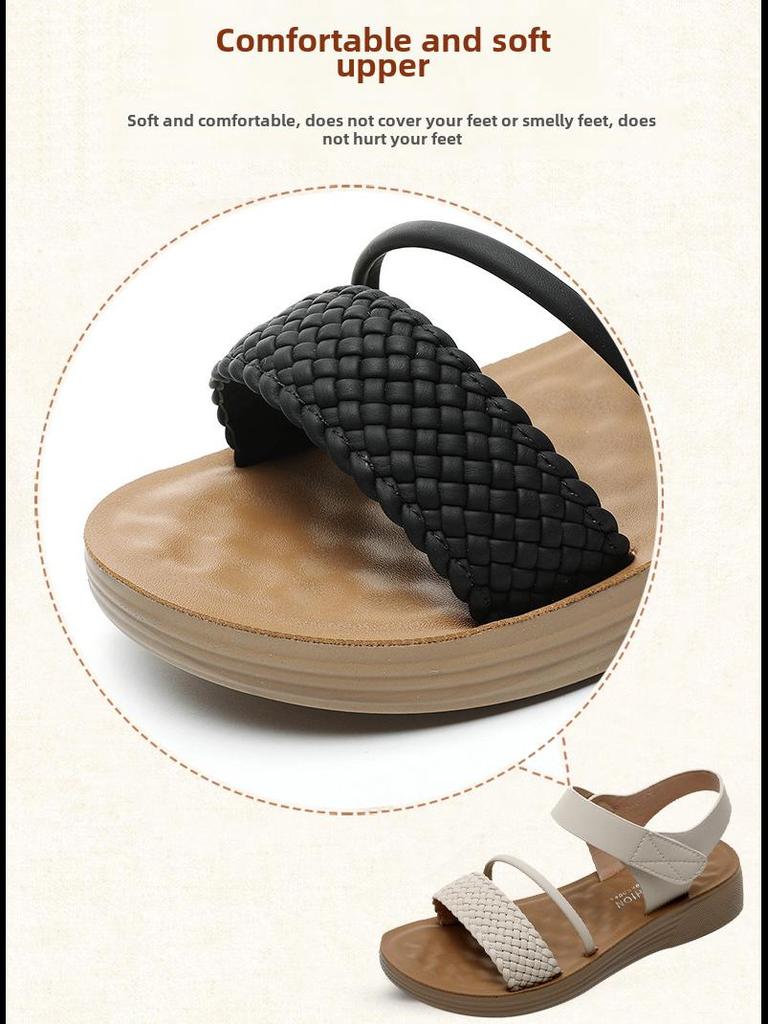 2025 Summer Fashion: Soft Sole Wedge Sandals for Middle-Aged Women