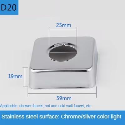 2 ks Konektor vodovodní trubky 1/2"3/4" Nerezová ocel Dekorativní kryt kohoutku Panel úhlového ventilu sprchy Kuchyňské doplňky k kohoutku