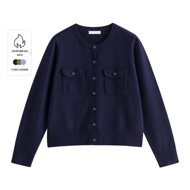 Women's Solid Long Sleeve Button-Front Knit Cardigan