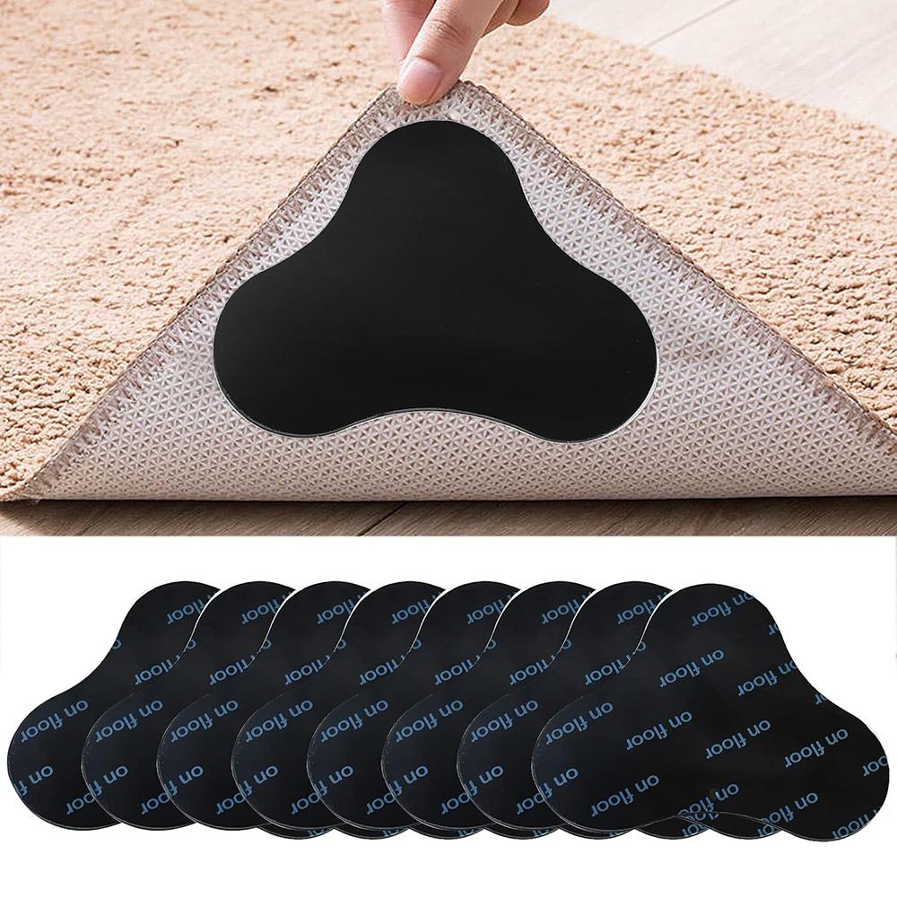 

8Pcs 105x85mm Carpet Anti-Skid PU Sticker Floor Mat Anti-Slip Anti-Curling Fixing Stickers A