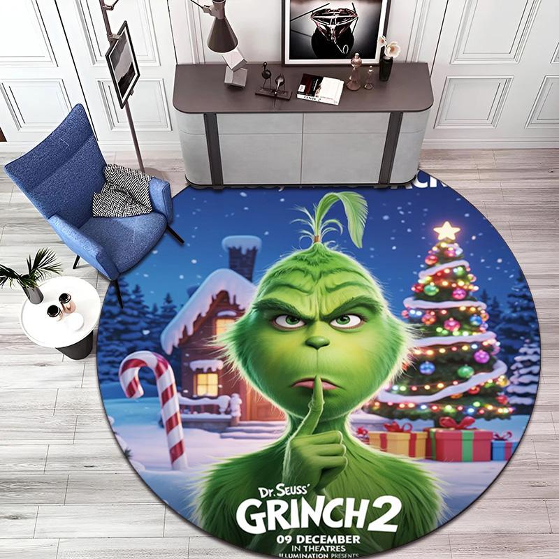American Christmas Comedy How the Grinch Stole Christmas carpet Household goods decoration anti slip home table and chair mat aisle door mat carpet 5